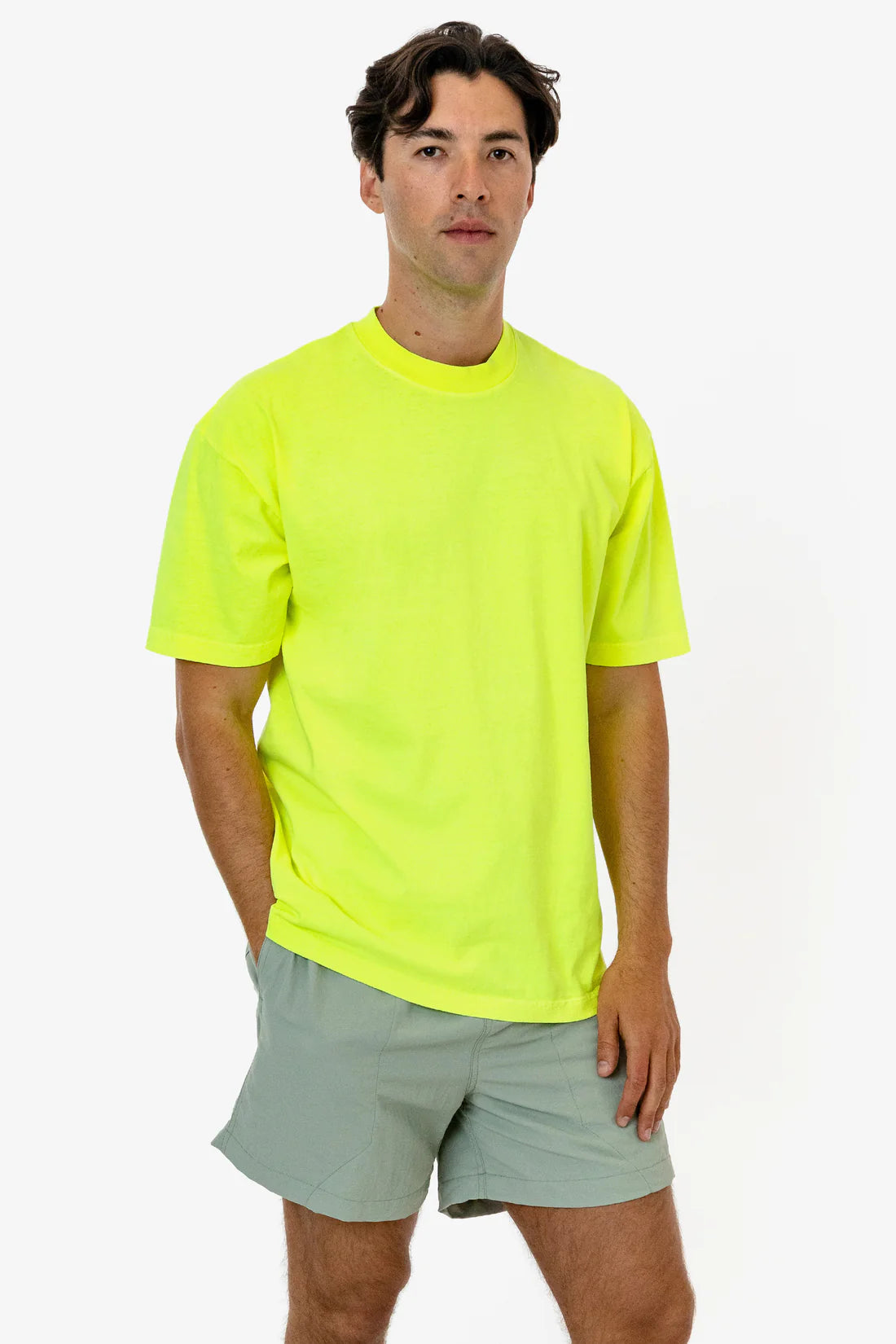 GARMENT DYE CREW NECK T-SHIRT | 1801NEON
